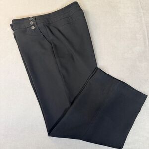 Kasper Elegant Women’s Black Trousers Button Detail- Size 16